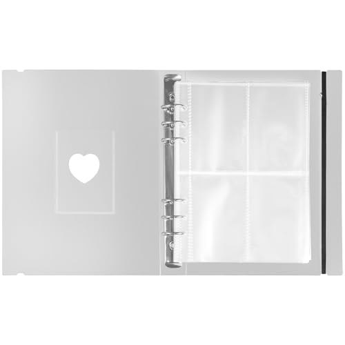ibasenice 透明活?集カードフォトアルバムスリーブ 内頁 防水耐久素材 ルーズリーフ式写真ポストカード収納バインダー