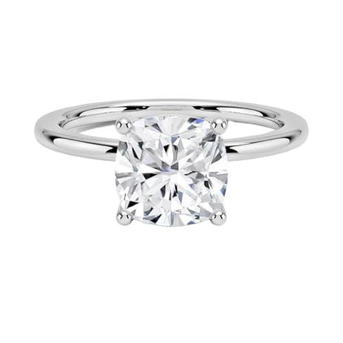 1-3 CT Moissanite Solitaire Ring for Women 925 Silver, 10K/14K/18K Solid Gold | Christmas Gifts Engagement Ring | Size 4-12