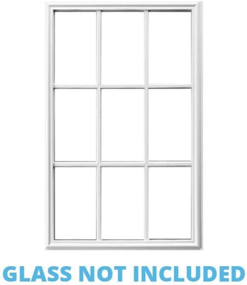 Entry Door Frame Only Replacement Kit-Glass NOT Included! (9 Lite for 1/2" Glass, 22" x 36")