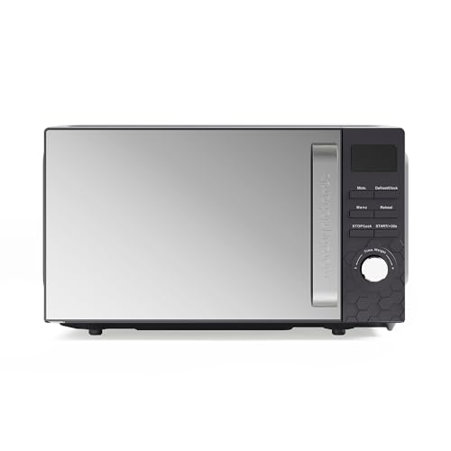 Morphy Richards Cassini 511420 - Microondas de vidrio digital, capacidad de 20 litros, 6 niveles de potencia incluyendo descongelación, temporizador de 95 minutos para cocinar, tocadiscos de vidrio de