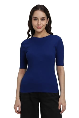 Image of Forever 21 Womens Solid Regular Fit Basic T-Shirts
