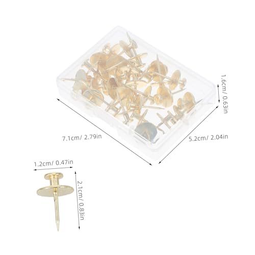 Image of Mipcase 30pcs Heart-Shaped Picture Hanging Nails Double-Headed Zinc Alloy Hooks for Cork Boards Decorative Push Pins for Photos Easy to Organize and Display Items