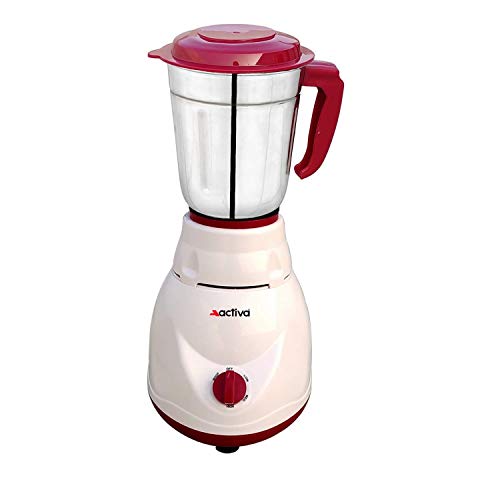 Image of ACTIVA Pluto Mixer Grinder, 500W, 1 Jar (White) 1 Year Warranty
