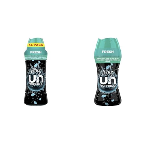 Lenor UNstoppables Perlas de Perfume para la Ropa, 41 Lavados (495g) + LENOR Unstoppables Perlas de Perfume para la Ropa, 23 Lavados (270g), Suavizante con Fragancia Fresca, Potenciador de Frescor