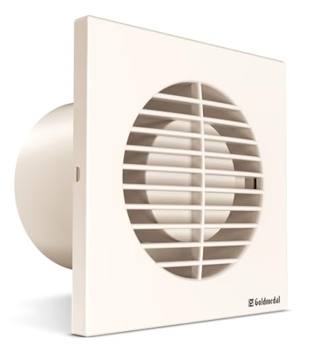 Goldmedal Vent Pro 150 mm Exhaust Fan for Kitchen, Bathroom & Office | High-Speed Motor | Strong Air Suction | Ivory | Cut-Out Size: (Ø146 mm)