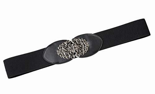 Women's Stretchy Belt Wide Waist Cinch Belt 50s 2.4 Inch Wide Elastic Belts4