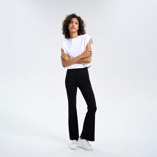 Flare Jeans for Women Crossover High Waisted Tummy Control Jeggins Slim Fit Curvy Bootcut Denim Leggings with Pockets2