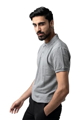 Image of Men's & Boys' Pure Cotton Polo T-Shirt - Half Sleeves, Regular Fit, Solid Plain Classic Polo Collar | Casual & Sportswear