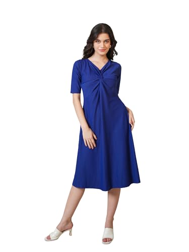 Image of PURVAJA Women's A-line Midi Length Dress (Nisi-042-045)