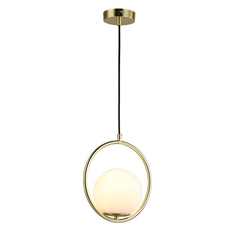 Lamparas De Techo Salon B·LED BARCELONA LED Lámpara Colgante de Techo Bola de Cristal Blanca Moderna Elegante con Soporte Dorado Portalámparas E27...