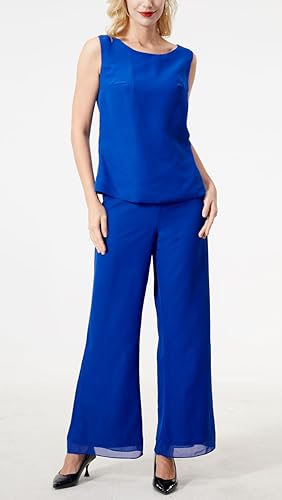 3 PC Chiffon Mother of The Bride Pant Suits Formal Pantsuits for Groom Mother Wedding Guest Outfit3