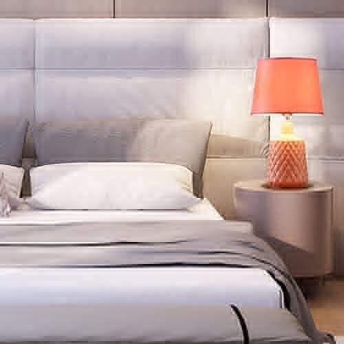 Lampe de bureau rose chaud pour lecture sur table de chevet