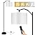 BoostArea Floor Lamp for Living Room,Arc Floor Lamp with Remote Control,Stepless Dimmable Brightness & Colors Temperature 2700k-6500k,Modern Standing Lamp for Bedroom Study Room Office,White