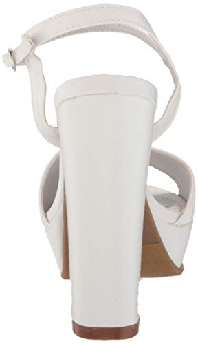 Dyeables Women's Whitta Heeled Sandal, White, 8 M Us #TOP2