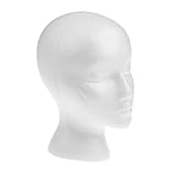 KESOTO 頭部モデル マネキンヘッド 女性 かつら 帽子 メガネ 展示 店舗 ディスプレイ 発泡スチロール 白