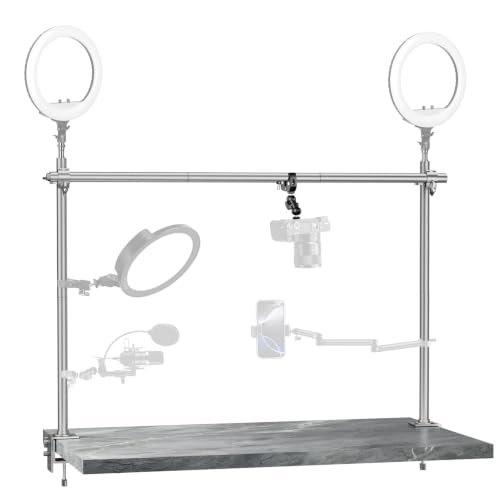 Image of EMART Overhead Camera Mount Rig, Adjustable Aluminum Tabletop Platform