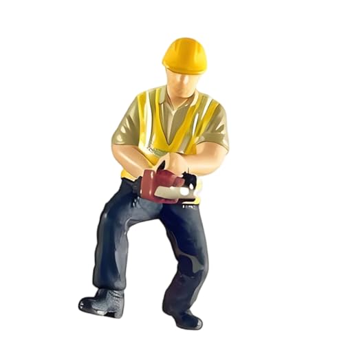 Ldbuejiaja Building Worker Miniature Figures, Chainsaw Worker