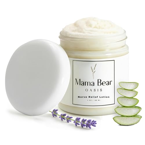 Mama Bear Oasis Lotion – Magnesium Cream – Lavender Magnesium Lotion for Foot, Hands, Legs, Toes Includes Arnica, Vitamin B6, Aloe Vera, MSM (Pack of 1)