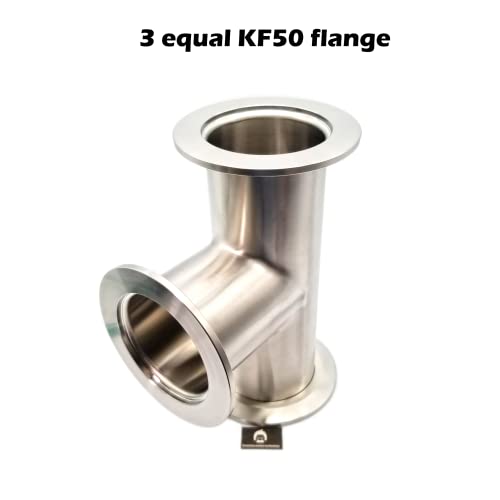 Image of bmotiontech Superior Grade ISO-KF NW50 KF50 Flange equal Tee Fitting, 3 ways vacuum fittings (KF50 Equal TEE)