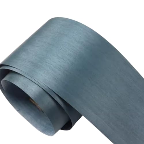 Chapa de madera teñida de color azul de tinta natural, 0,25 mm de grosor, 2,5 x 0,18 m. Ideal para manualidades, decoración del hogar, maquillaje de muebles, mejora de altavoces, embellecimiento de