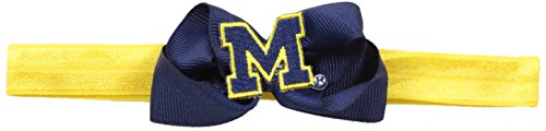 Image of Divine Creations Michigan Stretch Baby Headband, Navy/Yellow Gold