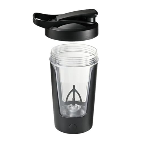 Tazza Elettrica per Mescolare Ricaricabile per Proteine In Polvere A Prova di Perdite per Caffè e Latte Frullatore Sport Fitness Nero