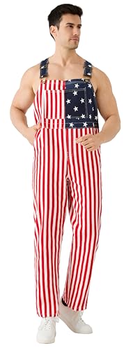 Maxim Party Supplies American Flag Overalls Men Medium
