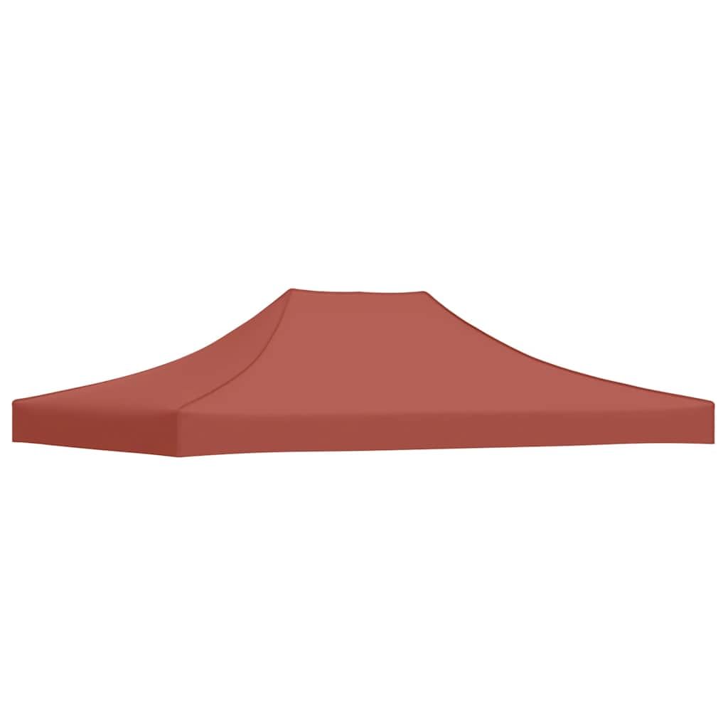 vidaXL Party Tent Roof Garden Outdoor Replacement Canopy Gazebo Marquee Pavilion Top Cover Sunshade Sun Shelter 4x3 m Terracotta 270 g/m²