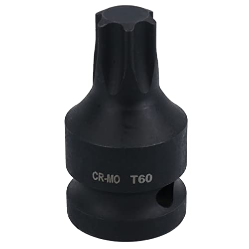 T100 1/2in Drive Male Torx Star Impacted Impact Shallow Stubby Socket