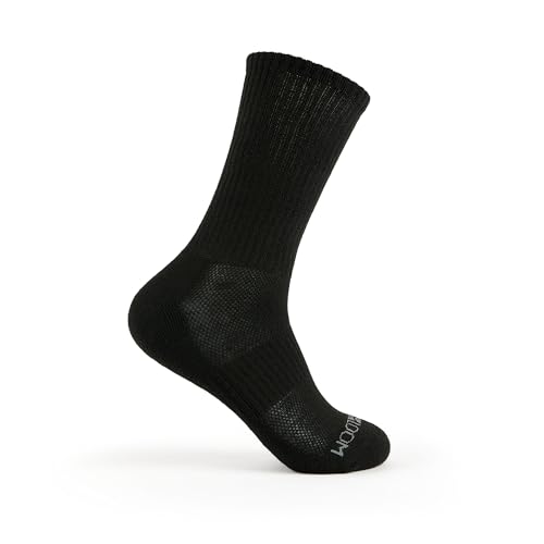 Fruit of the Loom Crew Socks for Men - 8 Pairs, Arch Compression, Moisture Wicking, Cushioned, Athletic Mens Socks Size 6-122