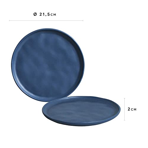 Conjunto C/ 6 Pratos De Sobremesa Bio Stoneware Boreal Ø 21,5cm