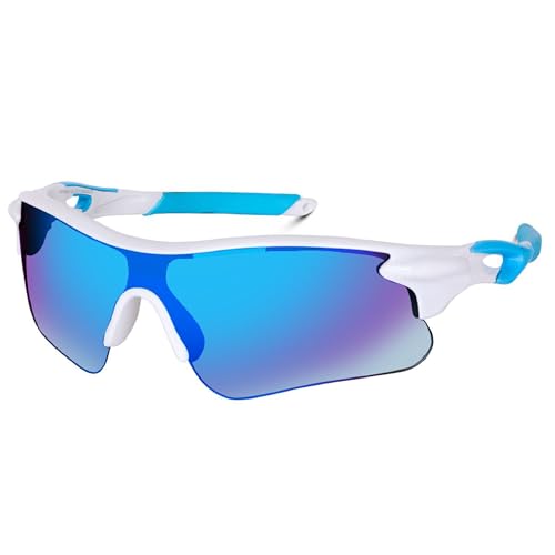 Image of Dervin Non Polarized Oversized Sports Sunglasses for Men Women, Outdoor Cricket Cycling Hiking Fishing Sunglasses
