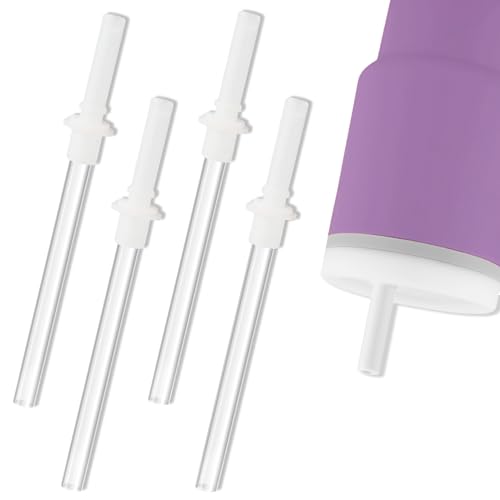 Image of Trynice Replacement Straws and Bite Value Compatible with Infantino - My First Tumbler 9 fl.oz, 4 pcs Food-Grade Soft Silicon White