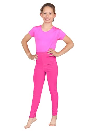 Leggings de gimnasia para niñas pantalones elásticos de microfibra escolares
