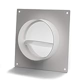 Vent Systems 4' inch Air Vent Duct Connector Flange Straight Ventilation Pipe Plastic Ducting...