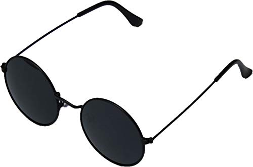 Óculos Escuro/de Sol Estilo Ozzy/John Lennon - Proteção UV 400 (Armação em Tom Grafite, Escuras)
