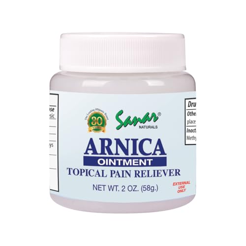 Sanar Naturals Clear Arnica Ointment 2 oz - for Pain Relief and Bruises Soothing Relief of Muscles Soreness Joint Pain Lower Back Pain and Body - with Menthol and Camphor