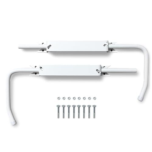 BLOQUE VOLET BLANC GRAND MODELE: 2 Arrêts de volet avec poignée pour ouvrir et fermer facilement tous volets battants sans se pencher. Grand Modèle pour encadrement...