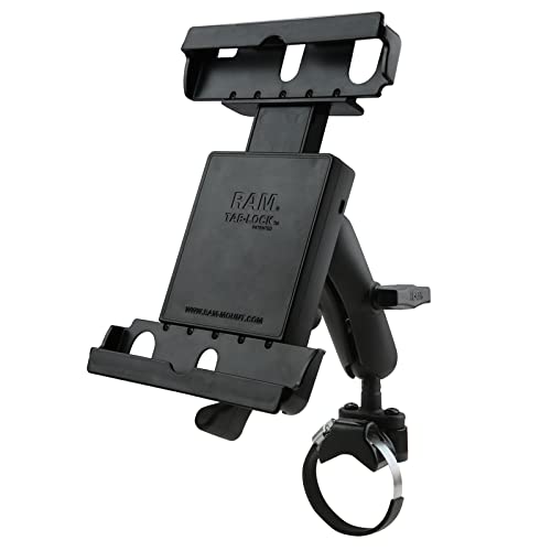 RAM Mounts ATV UTV Rail Mount for 9 -10.5 Tablets with Heavy Duty Cases RAM-231Z-2-TABL20U with Medium Arm