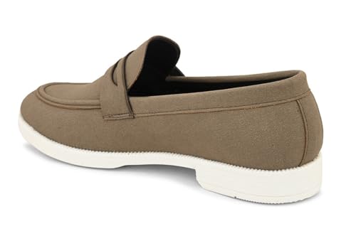 Image of MACTREE Suede Leather Stylish Loafers Shoes for Men