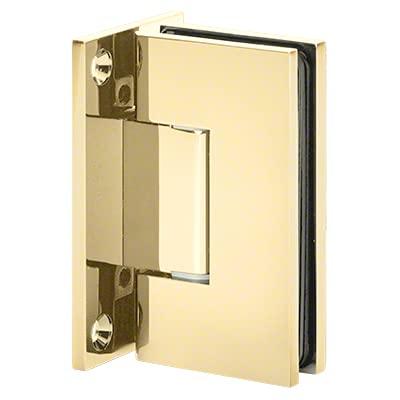 Brixwell H-Mgtwa-Fp-Gp Adjustable Maxum Series Glass To Wall Mount Shower Door Hinge With Full Back Plate Gold Plated #TOP10
