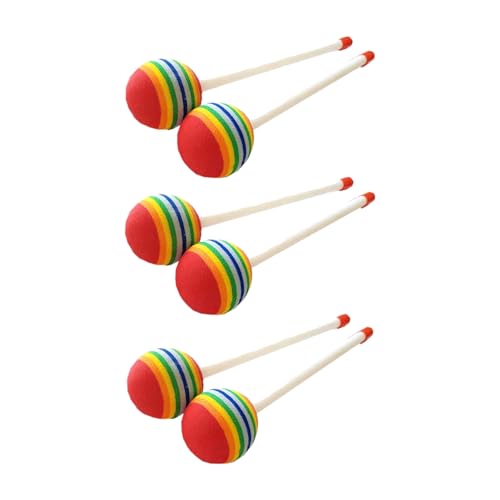Baquetas rítmicas para niños, de plástico portátil con forma de piruleta, para timbales y principiantes, ideal para conciertos, fiestas y práctica de batería