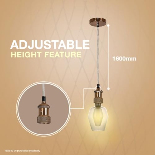 Image of Havells Metal Squid Canopy Pendant 1LS E27 BRS, Brass