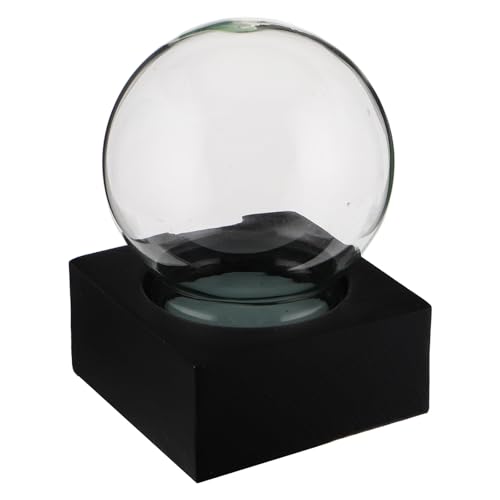 Globo de cristal y base negra para arreglar o crear bolas de nieve DIY 2