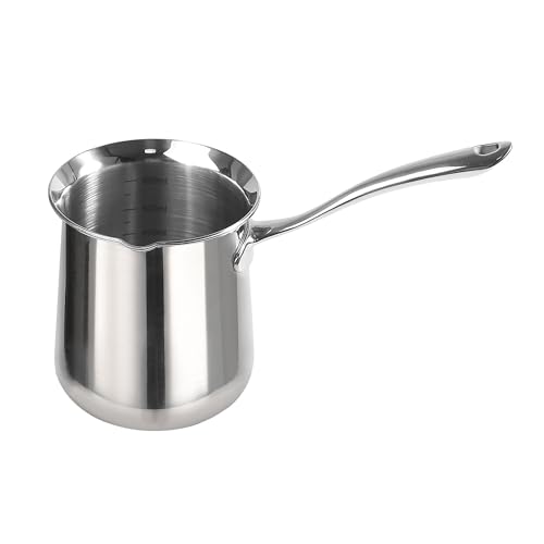 IMEEA Türkische Kaffeekanne - Milchkanne Arabische Mokkakanne Griechische Coffee Pot Aus 18/10 Edelstahl (600ml)