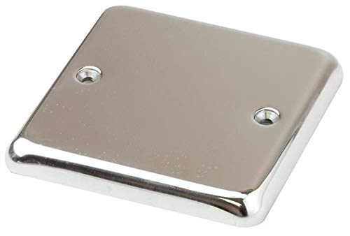 MK - Chroma Plus 1 Gang Blank Plate, Polished Chrome