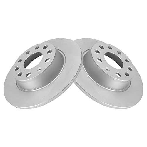 Image of TRQ Rear Brake Pad and Rotor Set Ceramic G Coated 272mm Rotors Calipers Hoses Compatible with 2010 Volkswagen Jetta To Chassis AJA048000