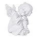 Entzückende Engelsskulptur, Cherubs Angels Figur, Schlafende Engelsfigur Skulptur, Kleine Statuen Schlafender Engel, Weiß Harz Engels Statue Figuren Deko, für Indoor Outdoor Home Garden Dekoration