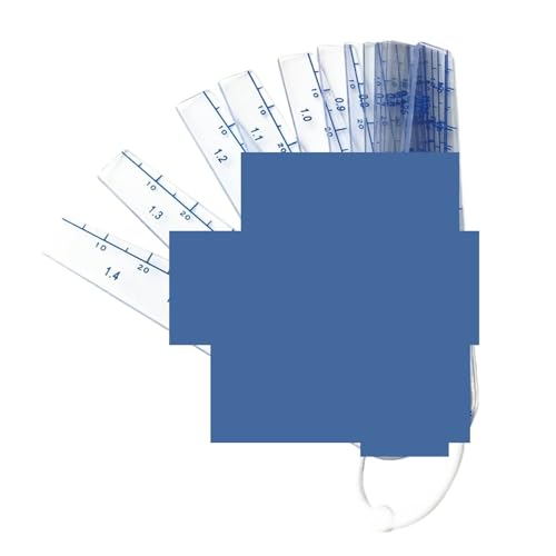 Calibrador plástico medidor de espesores 0.05-1.0mm 13 piezas miniatura 5
