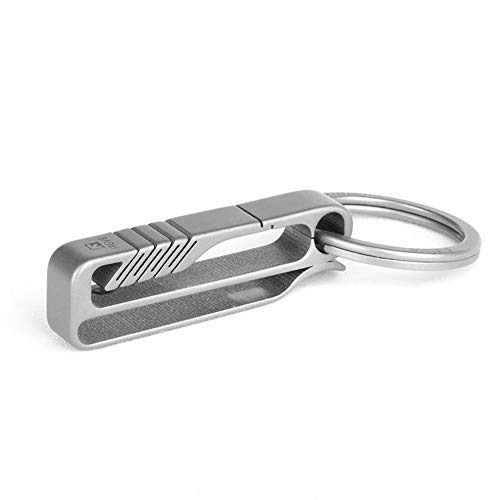 TISUR Belt Keychain Titanium Belt Loop Key Holder with Detachable Keyring for Men and Women (BK1 Promotion)